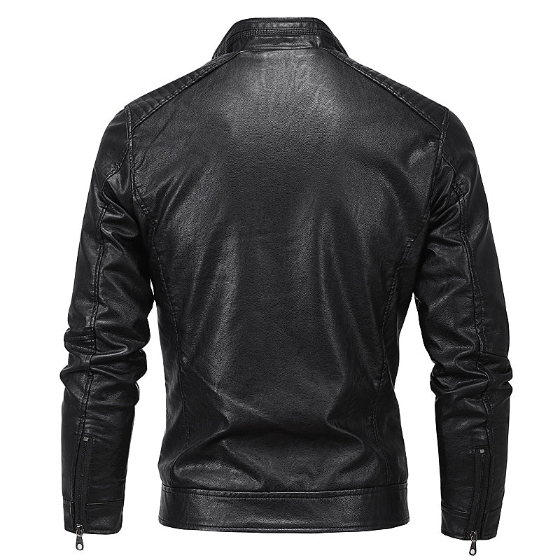 Veste de moto coupe slim pour hommes