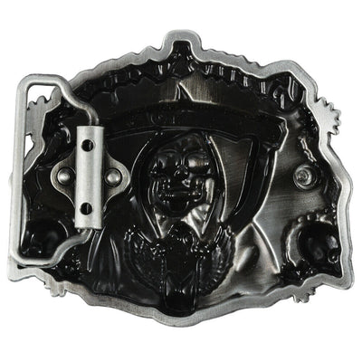 Grim Reaper Memento Mori Skull Belt Buckle