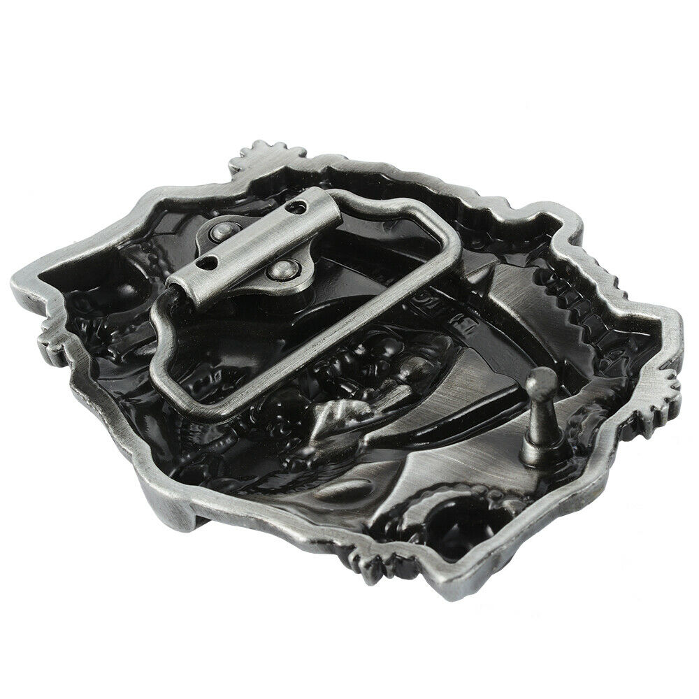 Grim Reaper Memento Mori Skull Belt Buckle