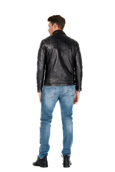 Eagle CM1 Veste de moto en cuir véritable pour homme