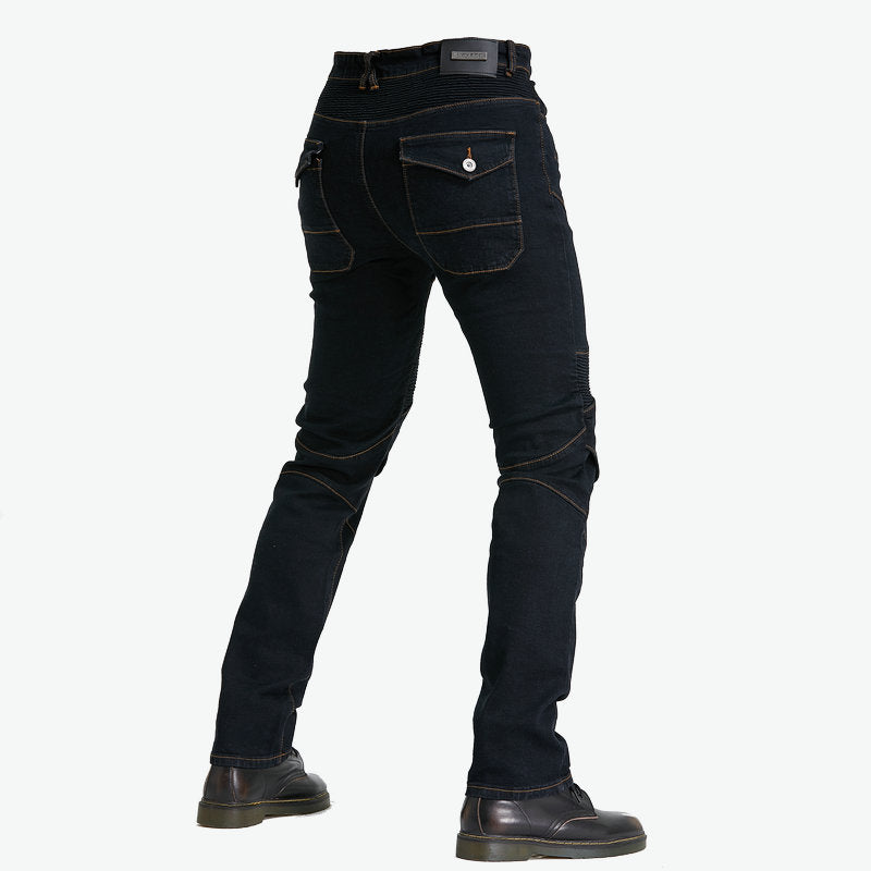 Motorcycle Riding PK718 Jeans With Protection Gear -Black