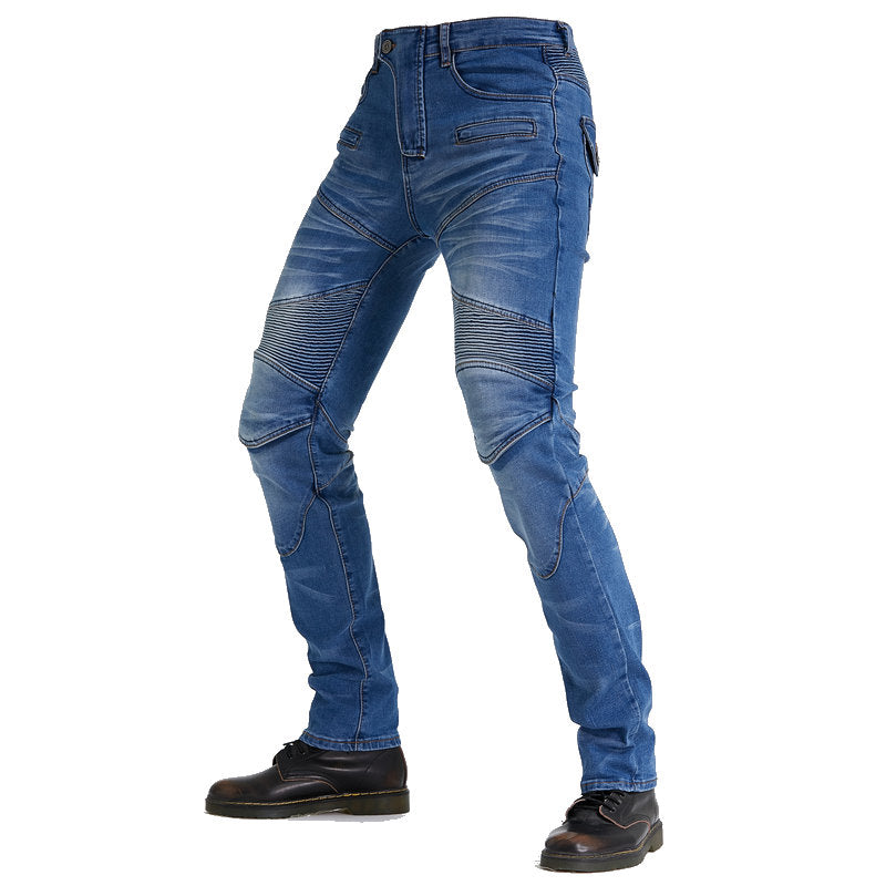 Motorcycle Riding PK718 Jeans With Protection Gear -Blue