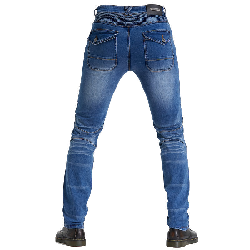 Motorcycle Riding PK718 Jeans With Protection Gear -Blue