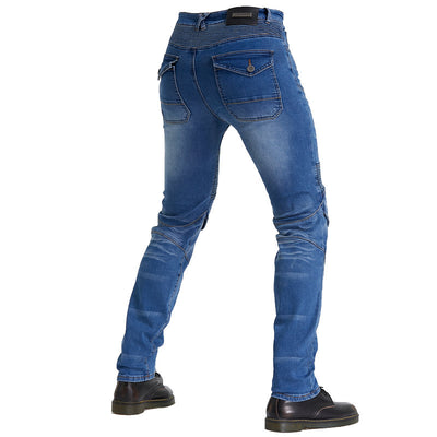 Motorcycle Riding PK718 Jeans With Protection Gear -Blue