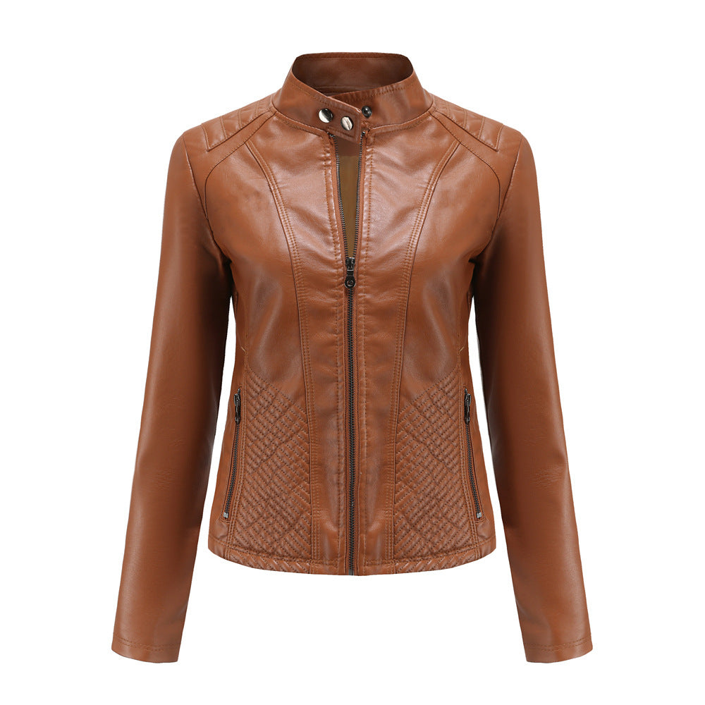 Women's Leather Racer Jacket