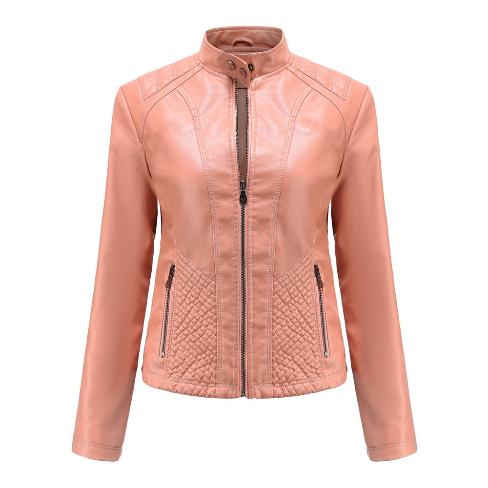 Veste de course en cuir pour femmes