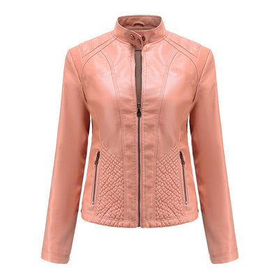 Women's Leather Racer Jacket