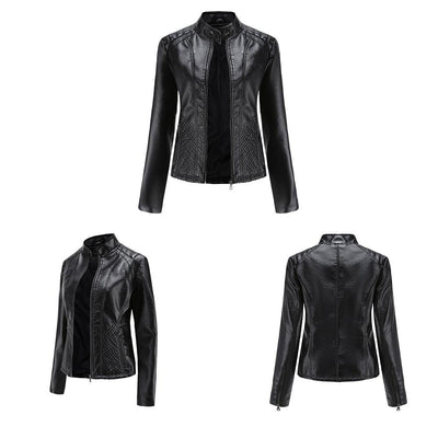 Women's Leather Racer Jacket