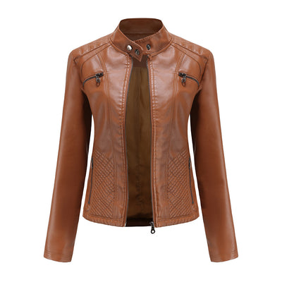 Veste de moto coupe slim en similicuir