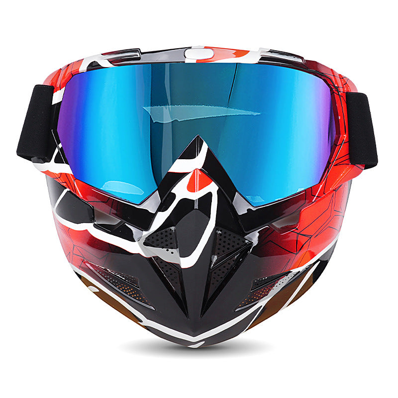 Motorcycle Goggles with Cool Detachable Face Shield
