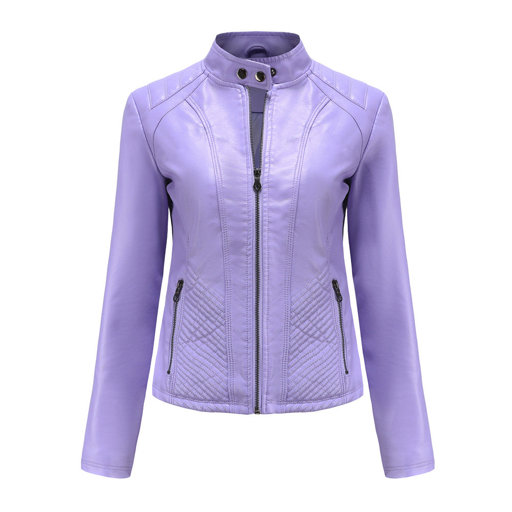 Women's Leather Racer Jacket