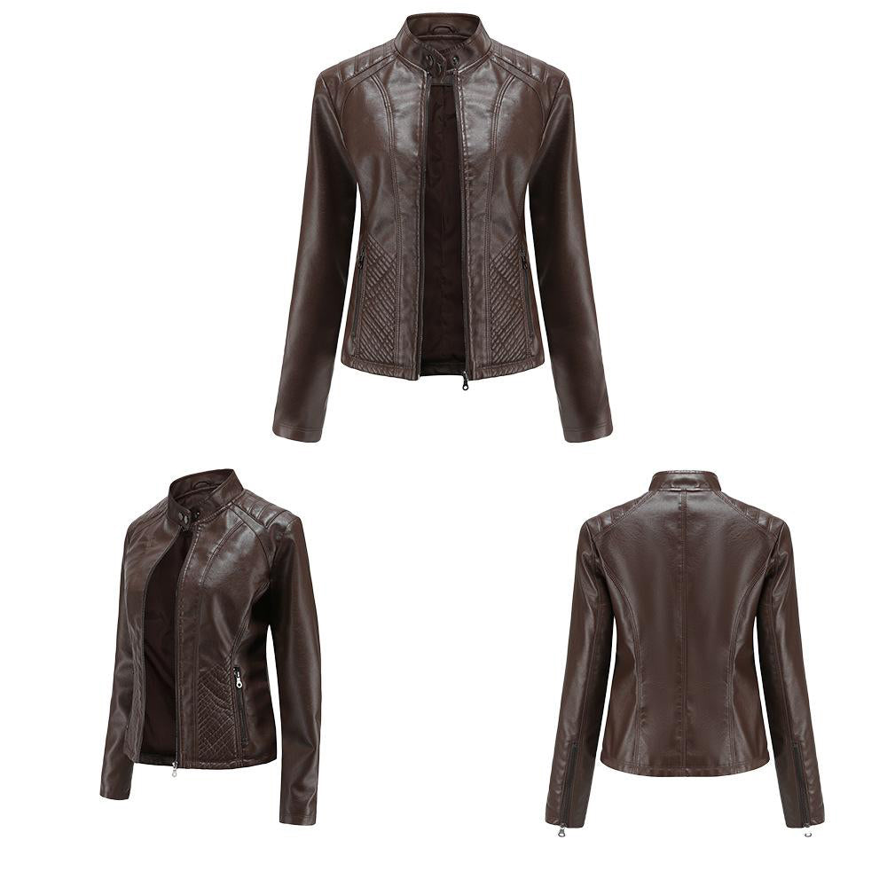 Women's Leather Racer Jacket