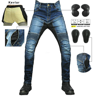 Jean d'été taille haute en Kevlar K-1 avec équipement de protection