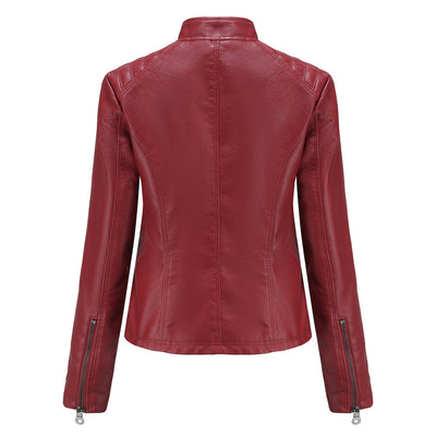 Slim Fit Faux Leather Moto Jacket