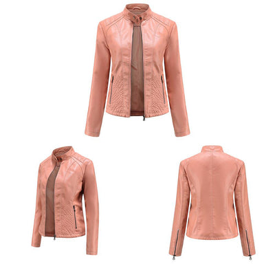 Women's Leather Racer Jacket