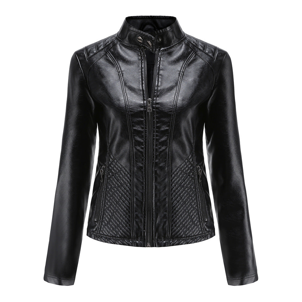 Women's Leather Racer Jacket