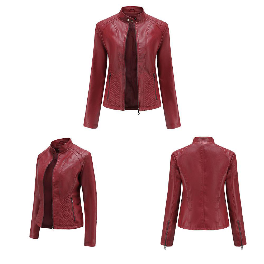 Women's Leather Racer Jacket