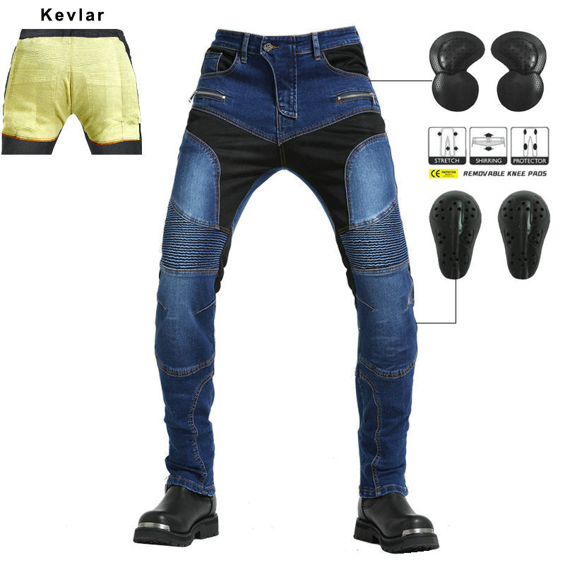 Jeans de moto d'été en Kevlar avec équipement de protection