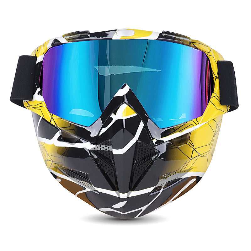Motorcycle Goggles with Cool Detachable Face Shield