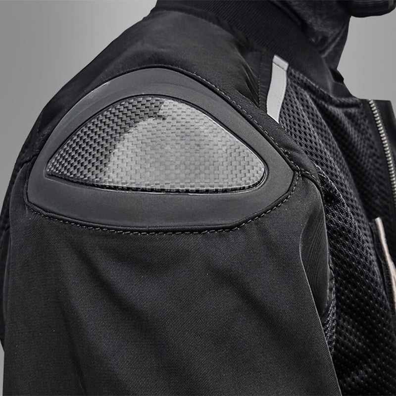 Veste de moto bomber d'été en maille avec armure