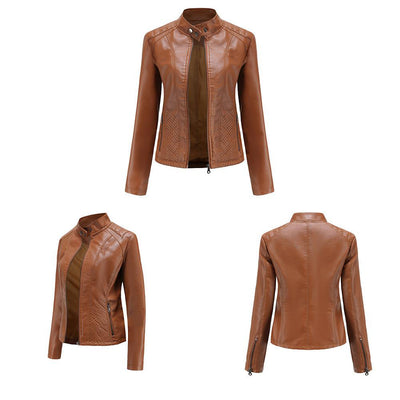 Women's Leather Racer Jacket