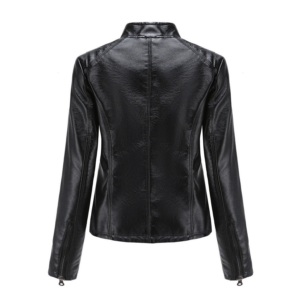 Veste de moto coupe slim en similicuir