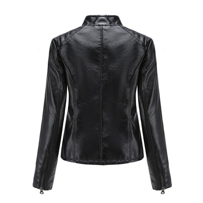 Slim Fit Faux Leather Moto Jacket