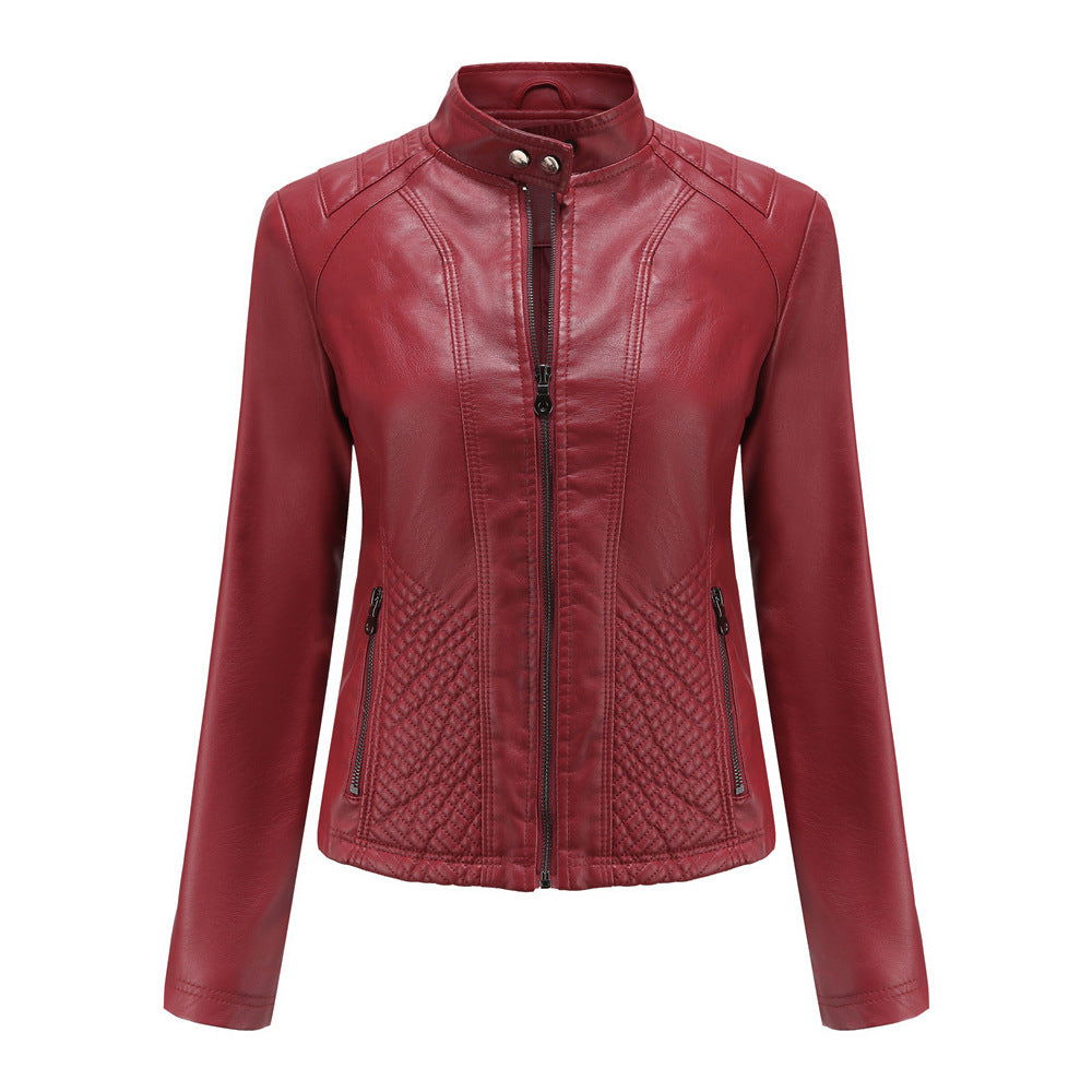 Women's Leather Racer Jacket