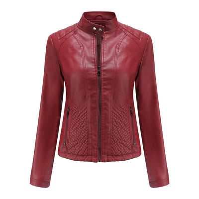 Veste de course en cuir pour femmes