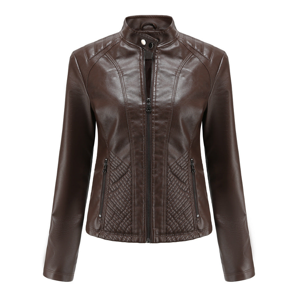 Women's Leather Racer Jacket