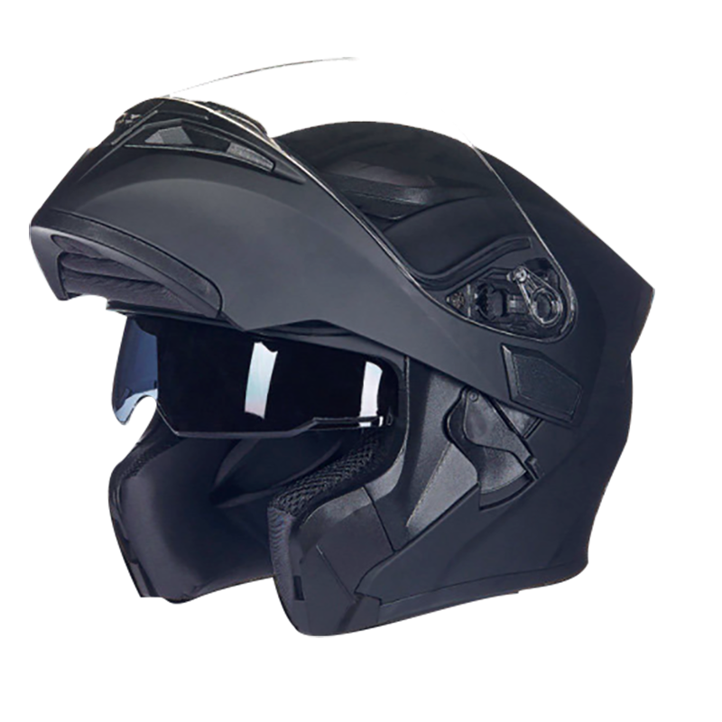 Casque de moto modulaire avec double visière