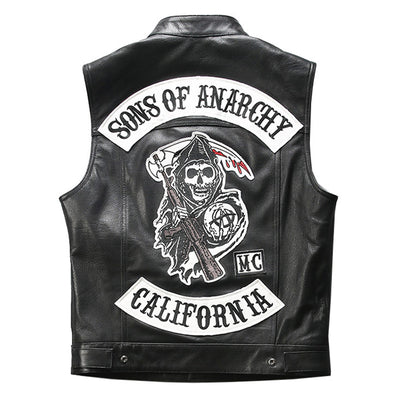 Gilet brodé motard SOA