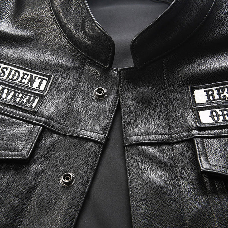 Gilet brodé motard SOA