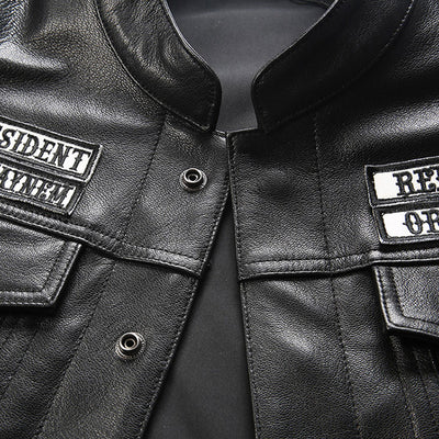 SOA Biker Embroidered Vest