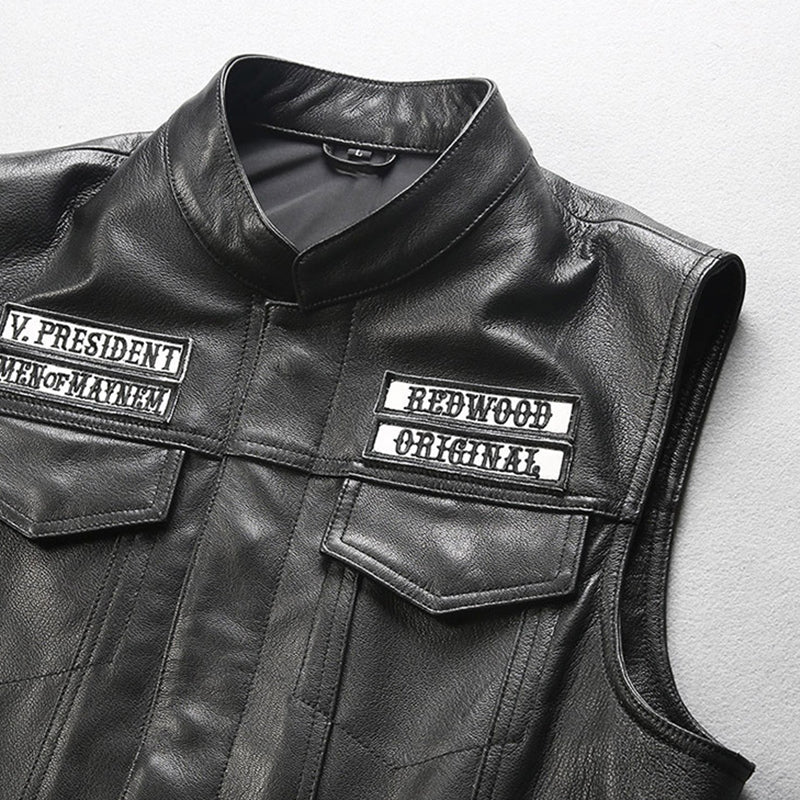 SOA Biker Embroidered Vest