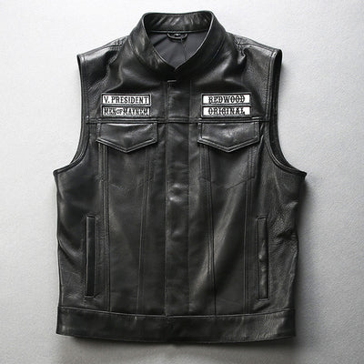 Gilet brodé motard SOA