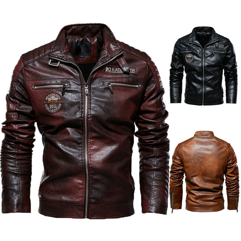 Veste en cuir Biker Forward pour hommes