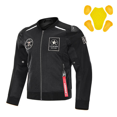 Veste de moto bomber d'été en maille avec armure