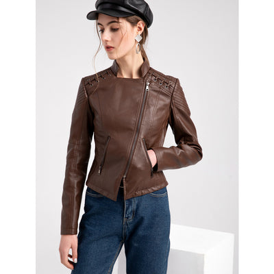 Slim Fit Moto Leather Jacket