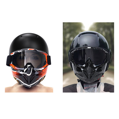 Motorcycle Goggles with Cool Detachable Face Shield