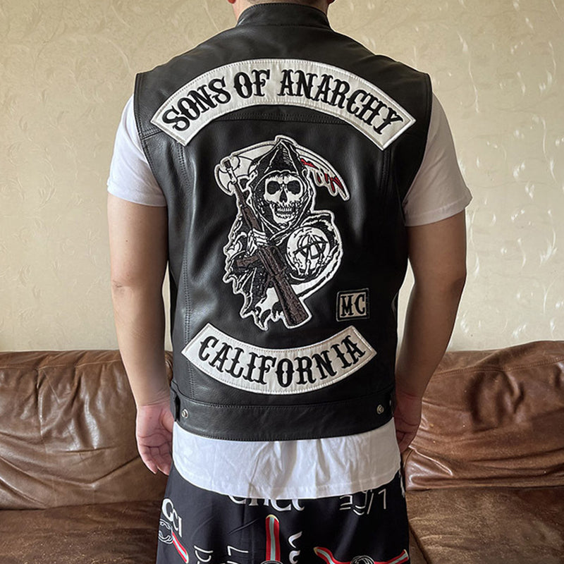 Gilet brodé motard SOA