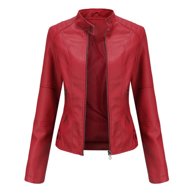 Veste en cuir de motard pour femmes