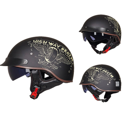 Highway Death Half Face Motorcycle Helmet